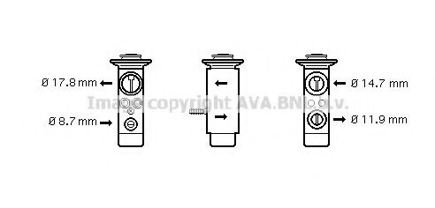 BW1349 AVA+QUALITY+COOLING Air Conditioning Expansion Valve, air conditioning