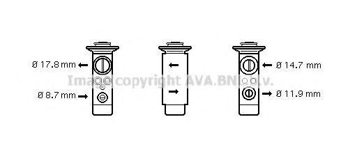 BW1360 AVA+QUALITY+COOLING Expansion Valve, air conditioning