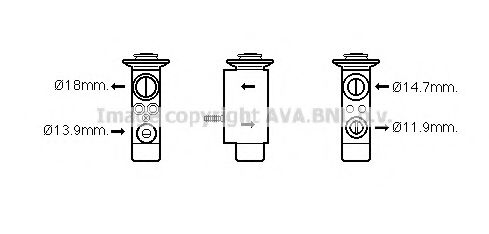 BW1441 AVA+QUALITY+COOLING Expansion Valve, air conditioning
