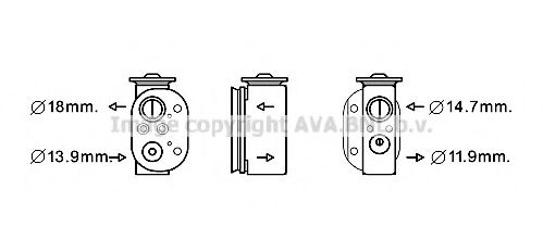 BW1497 AVA+QUALITY+COOLING Expansion Valve, air conditioning