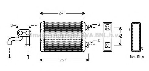 BW6257 AVA+QUALITY+COOLING Heat Exchanger, interior heating