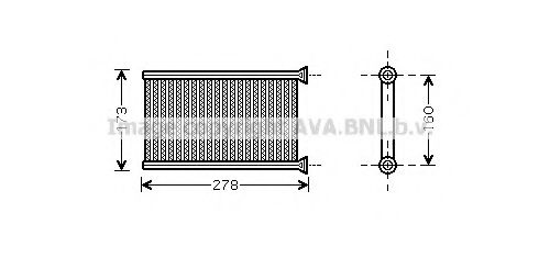 BW6342 AVA+QUALITY+COOLING Heat Exchanger, interior heating