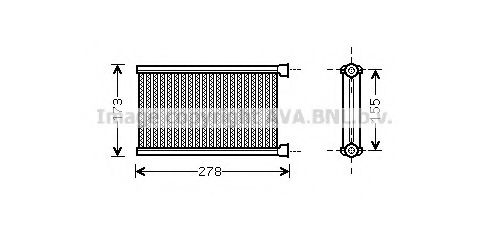 BW6344 AVA+QUALITY+COOLING Heat Exchanger, interior heating