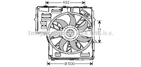 BW7505 AVA+QUALITY+COOLING Cooling System Fan, radiator