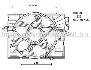 BW7532 AVA+QUALITY+COOLING Cooling System Fan, radiator