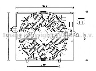 BW7537 AVA+QUALITY+COOLING Cooling System Fan, radiator