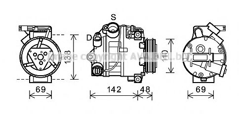 BWK443 AVA+QUALITY+COOLING Wheel Suspension Wheel Bearing Kit