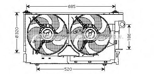 CN7522 AVA+QUALITY+COOLING Cooling System Fan, radiator
