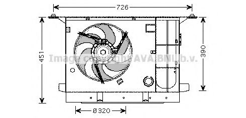 CN7537 AVA+QUALITY+COOLING Cooling System Fan, radiator