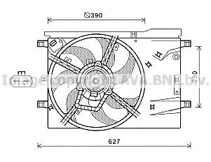 CN7551 AVA+QUALITY+COOLING Cooling System Fan, radiator