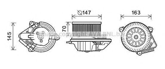 CN8293 AVA+QUALITY+COOLING Heating / Ventilation Electric Motor, interior blower