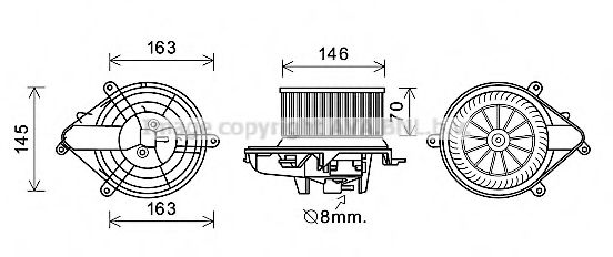 CN8301 AVA+QUALITY+COOLING Interior Blower