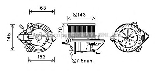 CN8508 AVA+QUALITY+COOLING Electric Motor, interior blower