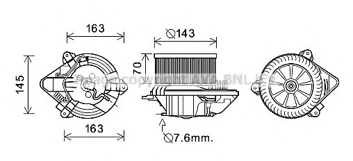 CN8510 AVA+QUALITY+COOLING Cooling System Electric Motor, radiator fan