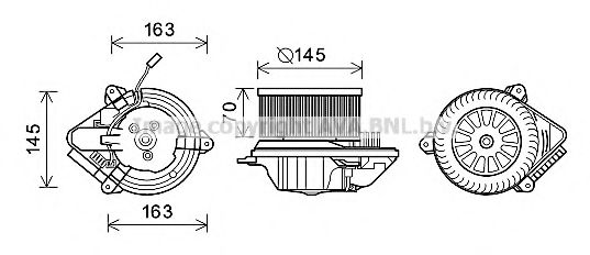 CN8515 AVA+QUALITY+COOLING Electric Motor, interior blower