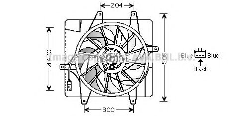 CR7507 AVA+QUALITY+COOLING Fan, radiator