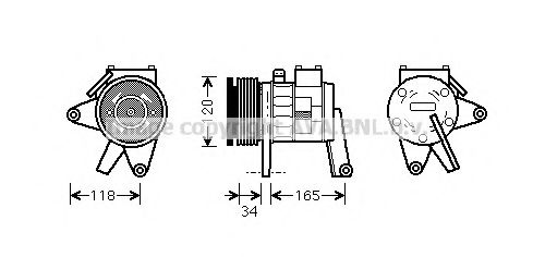 CRAK063 AVA+QUALITY+COOLING Compressor, air conditioning