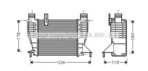 DN4340 AVA+QUALITY+COOLING Intercooler, charger