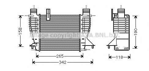 DN4356 AVA+QUALITY+COOLING Intercooler, charger