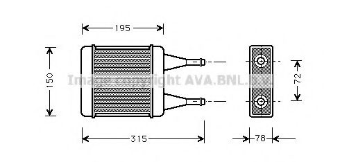 DN6090 AVA+QUALITY+COOLING Heat Exchanger, interior heating