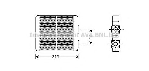 DN6226 AVA+QUALITY+COOLING Heat Exchanger, interior heating