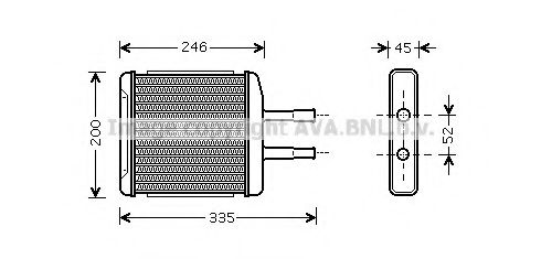 DW6059 AVA+QUALITY+COOLING Heat Exchanger, interior heating