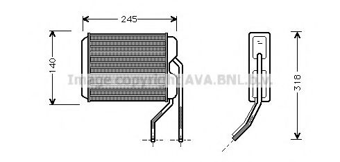 DWA6026 AVA+QUALITY+COOLING Heating / Ventilation Heat Exchanger, interior heating