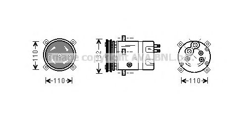 DWK019 AVA+QUALITY+COOLING Air Conditioning Compressor, air conditioning