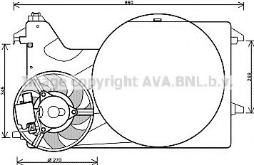 FD7546 AVA+QUALITY+COOLING Fan, radiator