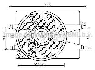 FD7551 AVA+QUALITY+COOLING Cooling System Fan, radiator
