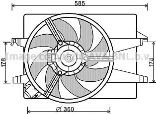 FD7553 AVA+QUALITY+COOLING Cooling System Fan, radiator