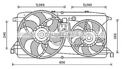 FD7579 AVA+QUALITY+COOLING Cooling System Fan, radiator