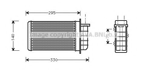 FT6191 AVA+QUALITY+COOLING Heat Exchanger, interior heating