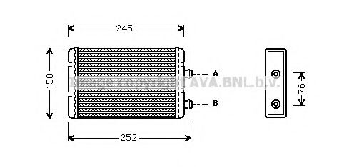 FT6220 AVA+QUALITY+COOLING Heat Exchanger, interior heating