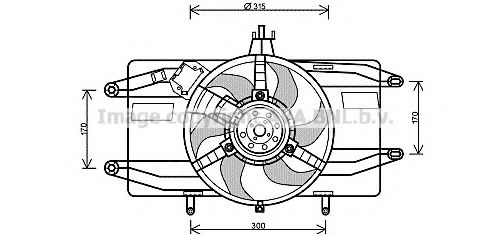 FT7556 AVA+QUALITY+COOLING Fan, radiator