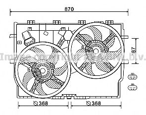 FT7586 AVA+QUALITY+COOLING Cooling System Fan, radiator