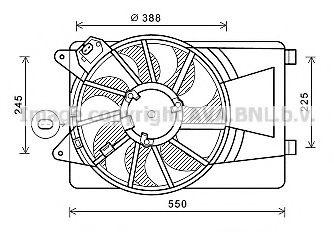 FT7594 AVA+QUALITY+COOLING Cooling System Fan, radiator