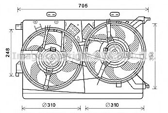 FT7607 AVA+QUALITY+COOLING Cooling System Fan, radiator