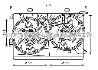 FT7608 AVA+QUALITY+COOLING Fan, radiator