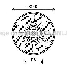 FT7609 AVA+QUALITY+COOLING Fan, radiator