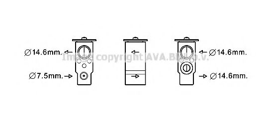 HY1333 AVA+QUALITY+COOLING Expansion Valve, air conditioning