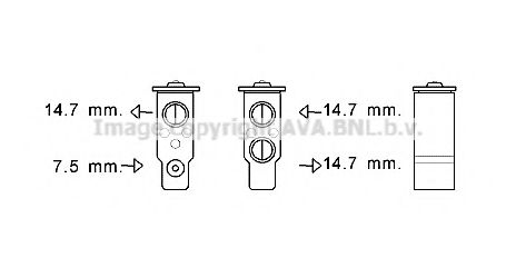 HY1386 AVA+QUALITY+COOLING Expansion Valve, air conditioning