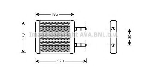 HY6061 AVA+QUALITY+COOLING Heat Exchanger, interior heating