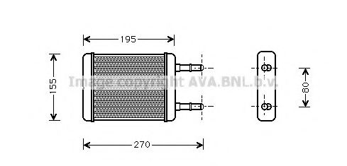 HY6064 AVA+QUALITY+COOLING Heat Exchanger, interior heating