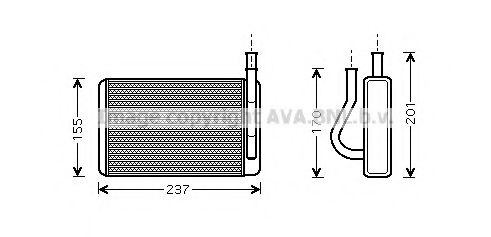 HY6089 AVA+QUALITY+COOLING Heating / Ventilation Heat Exchanger, interior heating