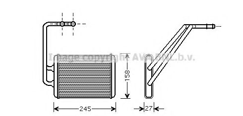 HY6121 AVA+QUALITY+COOLING Heat Exchanger, interior heating