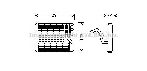 HY6140 AVA+QUALITY+COOLING Heat Exchanger, interior heating