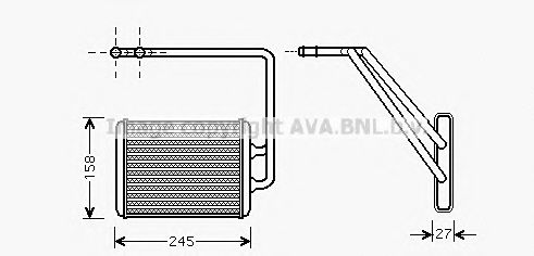 HY6141 AVA+QUALITY+COOLING Heat Exchanger, interior heating
