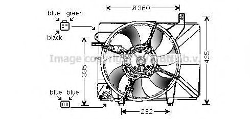 HY7511 AVA+QUALITY+COOLING Fan, radiator