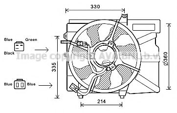 HY7525 AVA+QUALITY+COOLING Cooling System Fan, radiator